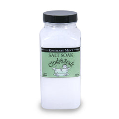 Cindy's Suds Rosemary Mint Salt Soak, 16 oz, 100% Natural