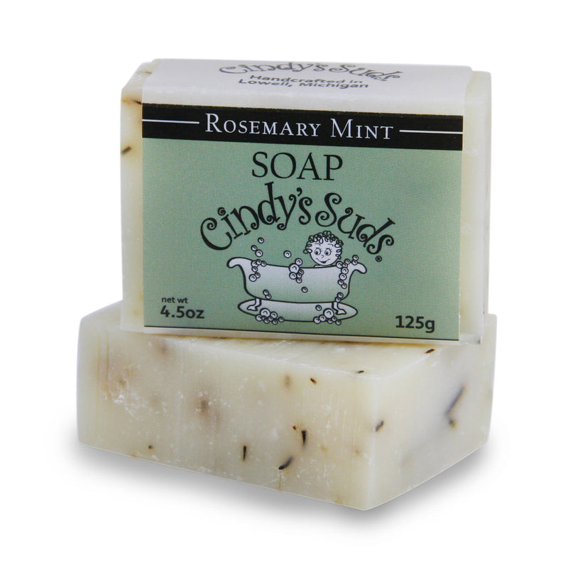 100% natural handmade rosemary mint soap